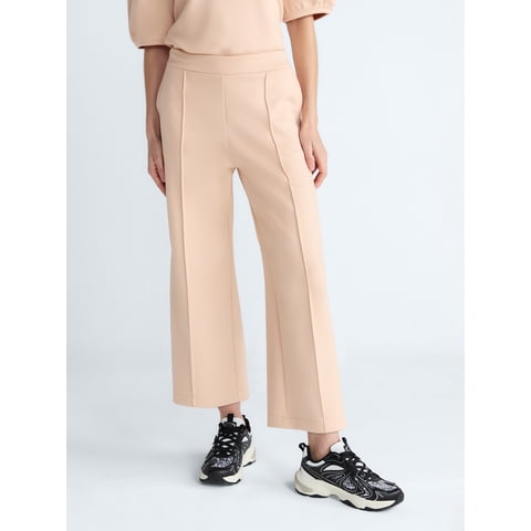 Women's and Women's Plus Scubaknit Cropped Seamed Pants, 24'' Inseam, Sizes XS-4X