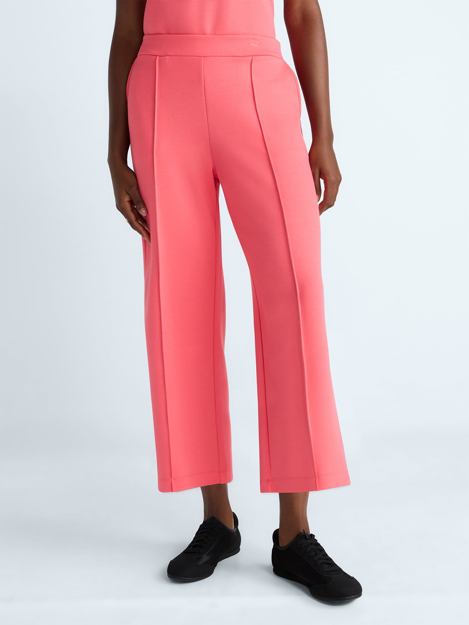 Scoop Women's and Women's Plus Scubaknit Cropped Seamed Pants, 24'' Inseam, Sizes XS-4X