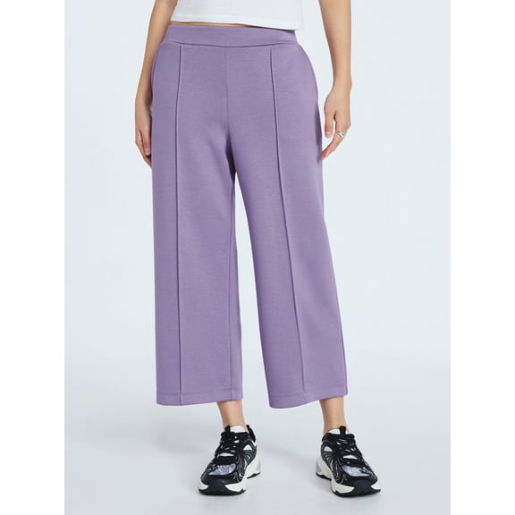 Scoop Women's and Women's Plus New Scubaknit Cropped Pants, Sizes XS-4X