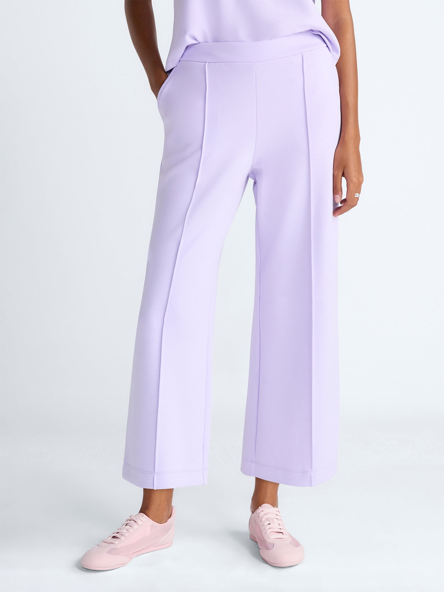 Scoop Women's and Women's Plus Scubaknit Cropped Seamed Pants, 24'' Inseam, Sizes XS-4X