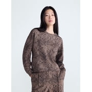 Scoop Womens and Womens Plus Scubaknit Cropped Sweatshirt with Drop Sleeves, Sizes XS-4X