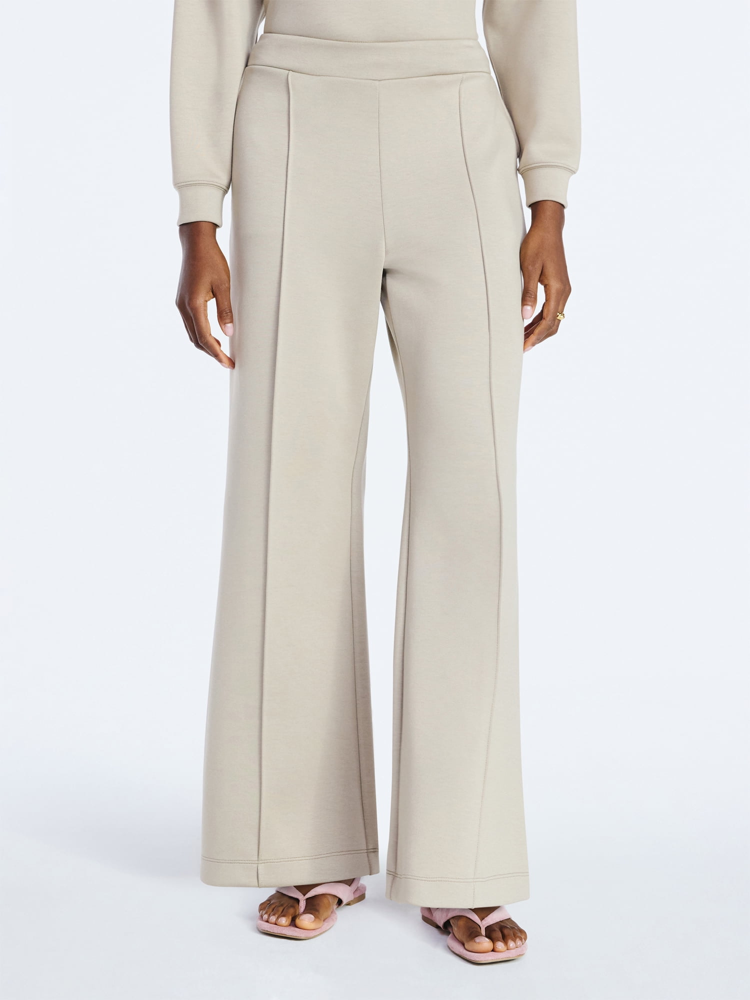 Scoop Women's and Women's Plus New Scubaknit Seamed Sweatpants, Regular and Short Lengths, Sizes XS-4X