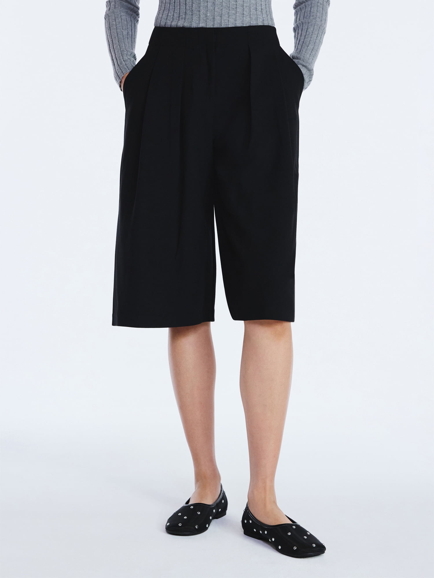 Scoop Women's and Women's Plus Pleated Culotte Pants, 22.5'' Inseam, Sizes 0-26W