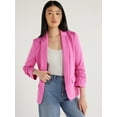 thumbnail image 1 of Scoop Women's and Women’s Plus Relaxed Ultimate ScubaKnit Blazer with Scrunch Sleeves, Sizes XS-4X, 1 of 5