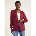 thumbnail image 1 of Scoop Women's and Women’s Plus Relaxed Ultimate ScubaKnit Blazer with Scrunch Sleeves, Sizes XS-4X, 1 of 5