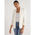 thumbnail image 1 of Scoop Women's and Women’s Plus Relaxed Ultimate ScubaKnit Blazer with Scrunch Sleeves, Sizes XS-4X, 1 of 5