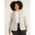 thumbnail image 1 of Scoop Women's and Women’s Plus Ultimate ScubaKnit Relaxed Blazer with Scrunch Sleeves, Sizes XS-4X, 1 of 5