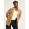 thumbnail image 1 of Scoop Women's and Women’s Plus Relaxed Ultimate ScubaKnit Blazer with Scrunch Sleeves, Sizes XS-4X, 1 of 5
