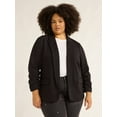 thumbnail image 1 of Scoop Women's and Women’s Plus Ultimate ScubaKnit Relaxed Blazer with Scrunch Sleeves, Sizes XS-4X, 1 of 5