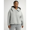 thumbnail image 1 of Scoop Women’s and Women's Plus Scuba Knit Hooded Jacket, Sizes XS-4X, 1 of 5