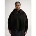 thumbnail image 1 of Scoop Women’s and Women's Plus Scuba Knit Hooded Jacket, Sizes XS-4X, 1 of 5
