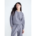 thumbnail image 1 of Scoop Women's and Women's Plus Scubaknit Embellished Neck Sweatshirt, Sizes XS-4X, 1 of 6