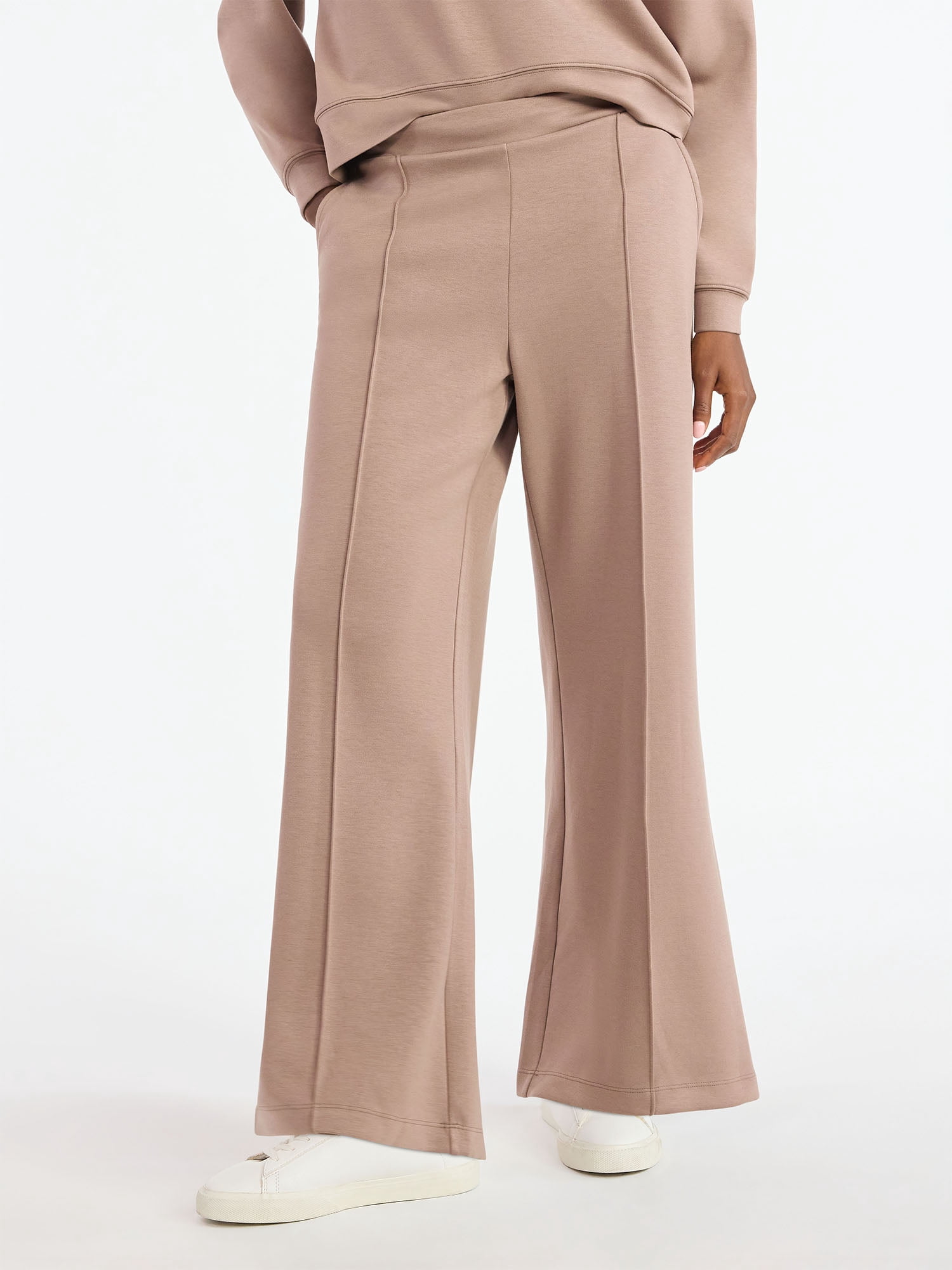 Scoop Women’s and Women’s Plus New Scubaknit Seamed Sweatpants, Regular and Short Lengths, Sizes XS-4X