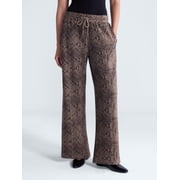 Scoop Womens and Womens Plus Scubaknit Wide Leg Tie Waist Seamed Pants, Regular, Short Lengths, Sizes XS-4X