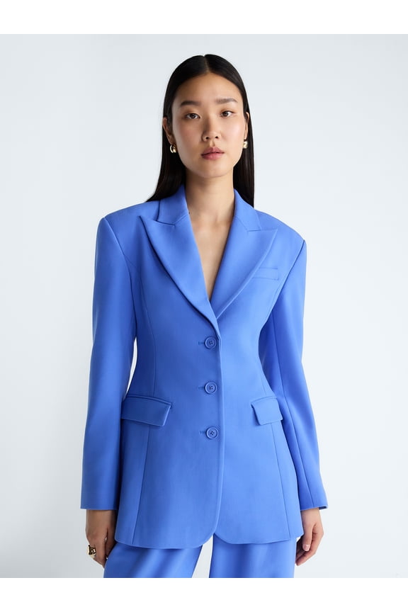 Devil Wears Prada Scoop Collection Women's and Women’s Plus Single Breasted Fitted Blazer, Sizes XS-4X