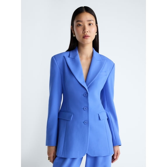 Devil Wears Prada Scoop Collection Women's and Women’s Plus Single Breasted Fitted Blazer, Sizes XS-4X