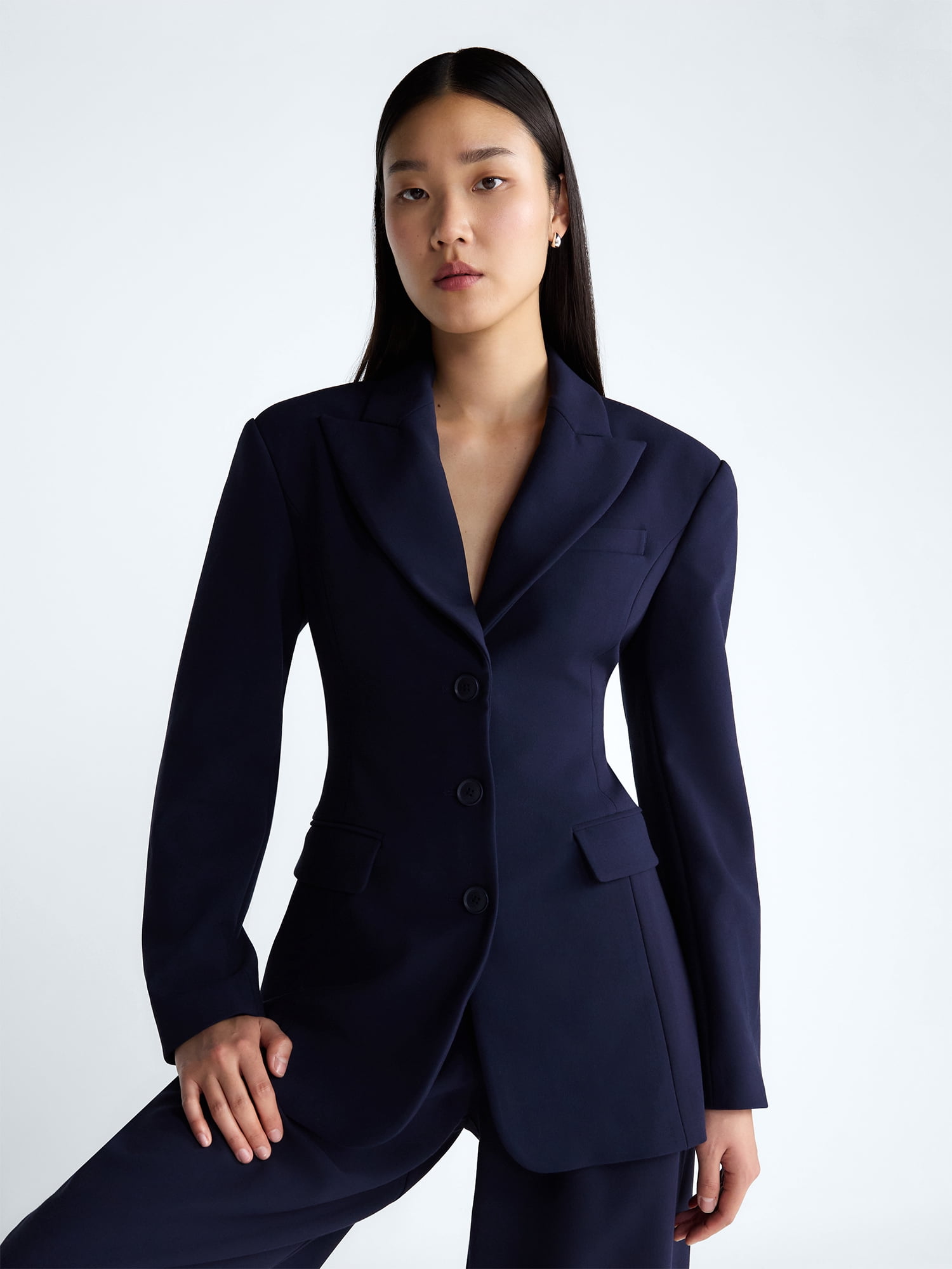 Devil Wears Prada Scoop Collection Women's and Women's Plus Single Breasted Blazer, Sizes XS-4X
