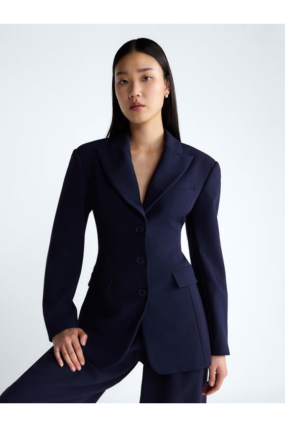 Devil Wears Prada Scoop Collection Women's and Women’s Plus Single Breasted Fitted Blazer, Sizes XS-4X