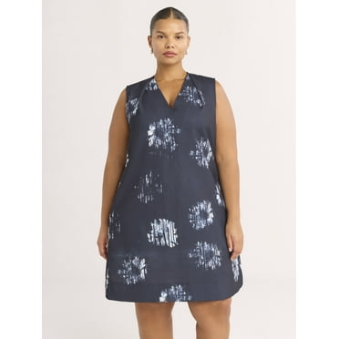 Scoop Women’s and Women's Plus Sleeveless V-Neck Dress, Sizes XS-4X