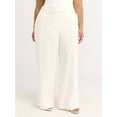 thumbnail image 1 of Scoop Women's and Women’s Plus Linen Blend Tailored Wide Leg Pants, Sizes 0-26W, 1 of 5