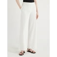 thumbnail image 1 of Scoop Women's and Women’s Plus Linen Blend Tailored Wide Leg Pants, Sizes 0-26W, 1 of 5