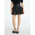 thumbnail image 1 of Scoop Women's and Women's Plus Tiered Ruffle Mini Skirt, Sizes XS-4X, 1 of 6