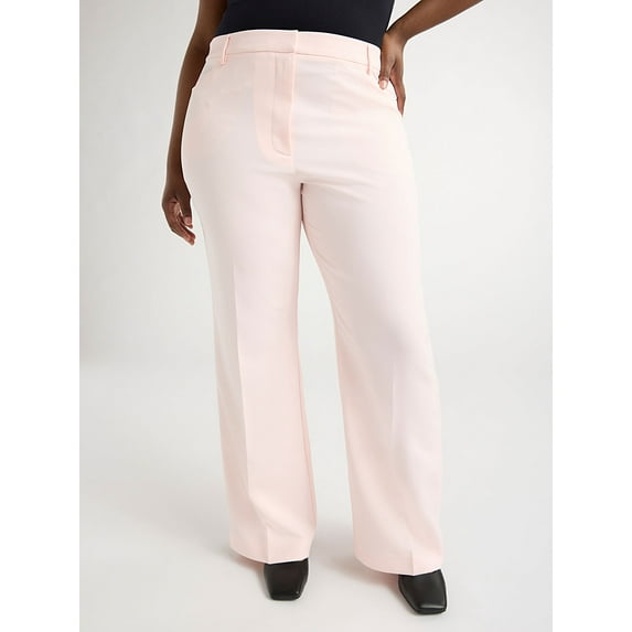 Scoop Women's and Women’s Plus Crepe High Rise Bootcut Suit Pants, Sizes 0-28