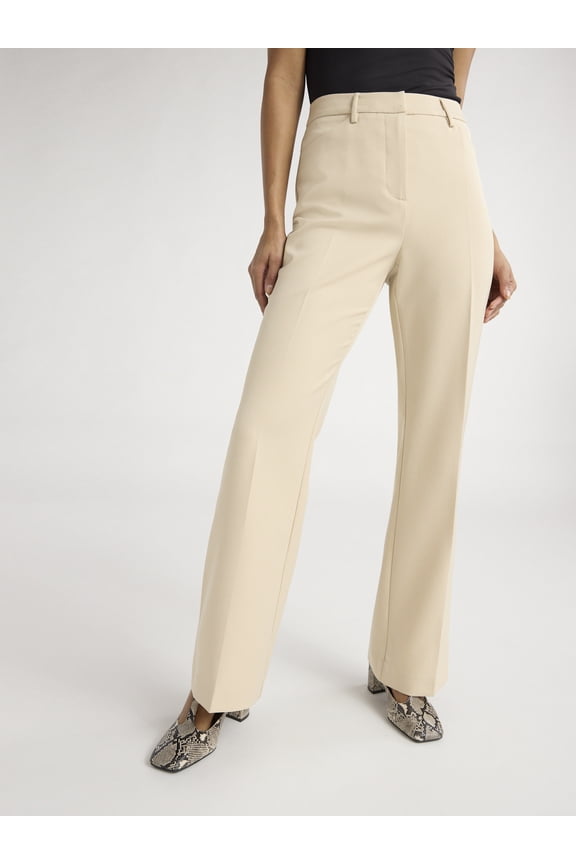 Women's and Women’s Plus Crepe High Rise Bootcut Suit Pants, Sizes 0-28