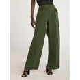 thumbnail image 1 of Scoop Women’s and Women's Plus Crepe Wide Leg Trousers, 32", 32.5", and 34" Inseams, Sizes 0-28, 1 of 5