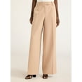 thumbnail image 1 of Scoop Women’s and Women's Plus Crepe Wide Leg Trousers, 32", 32.5", and 34" Inseams, Sizes 0-28, 1 of 6