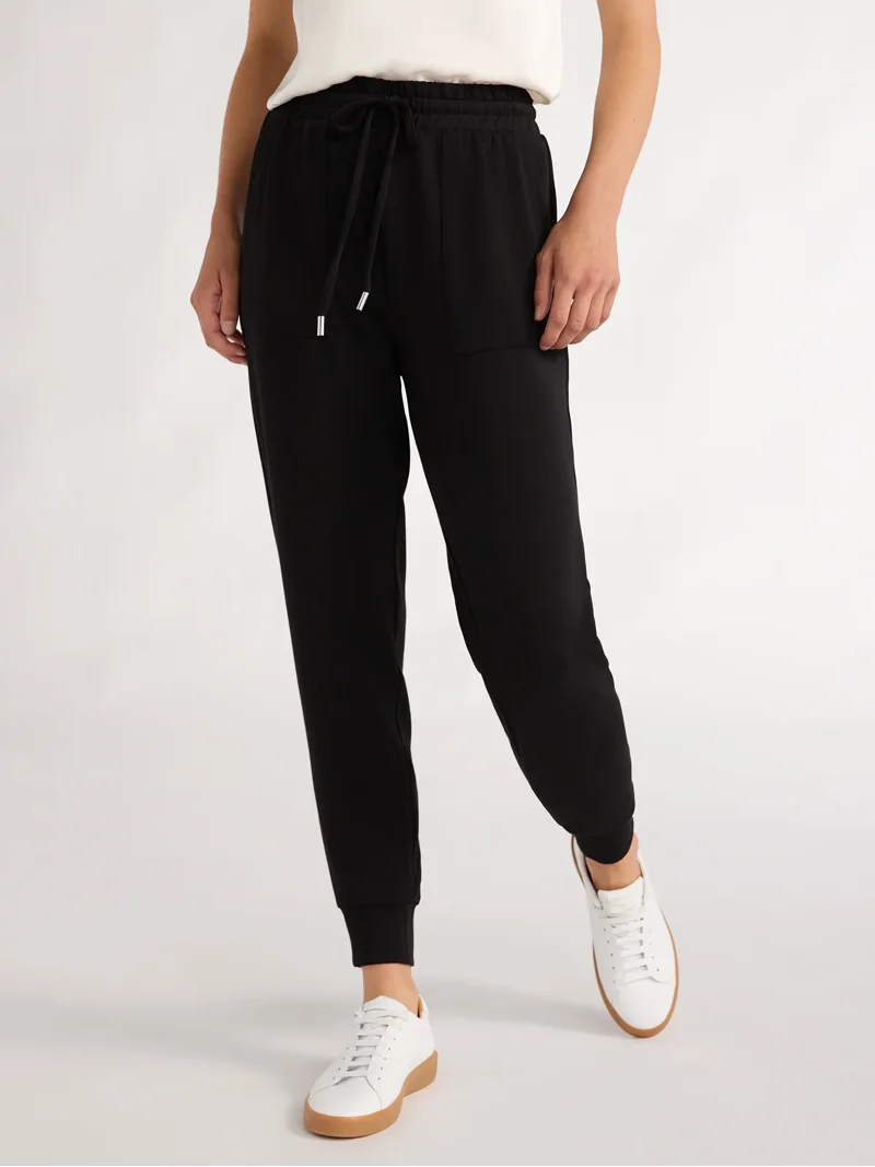 Scoop Women's and Women's Plus Ultimate Scubaknit Joggers, Sizes