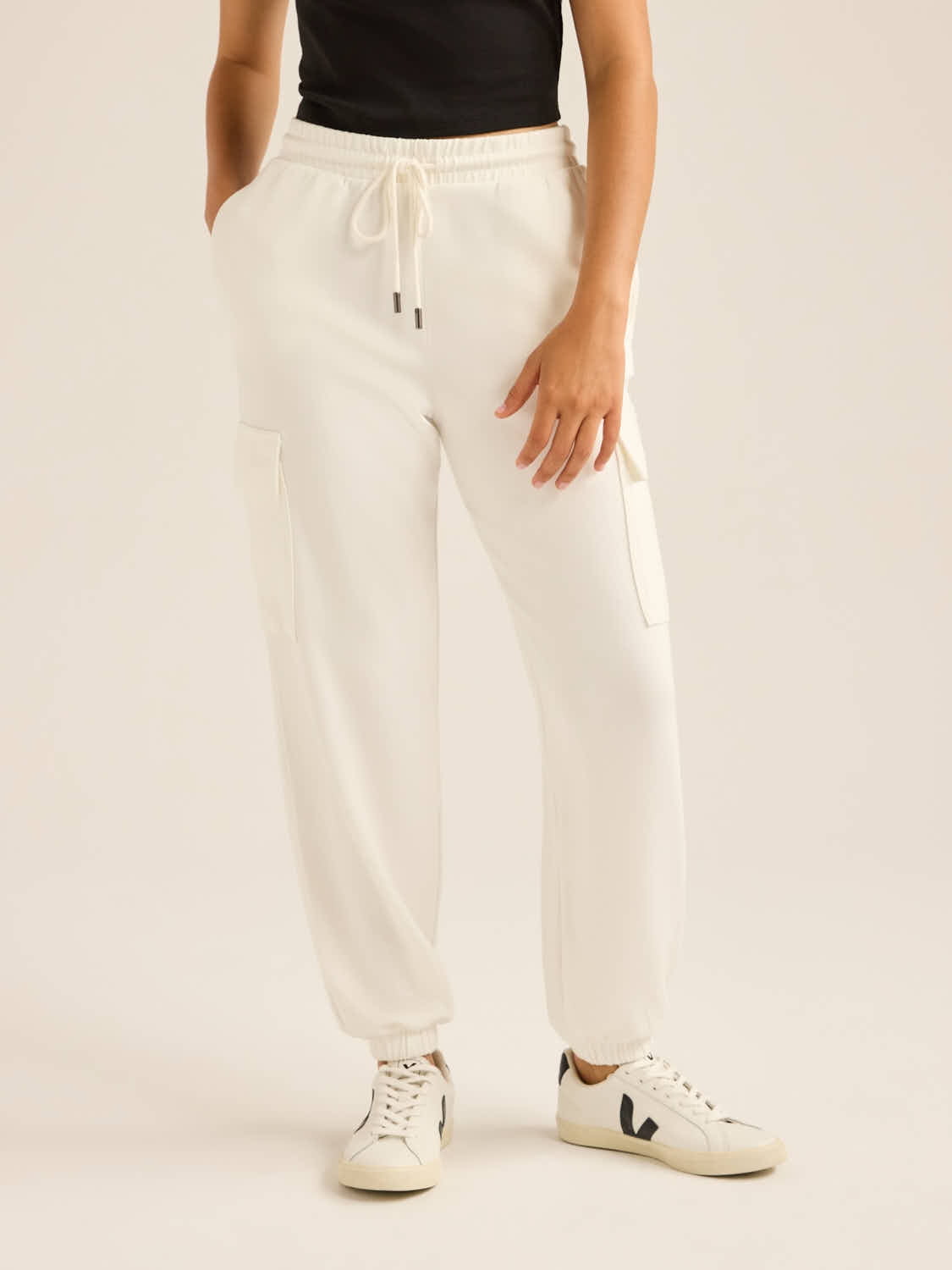 Scoop Women’s and Women's Plus Scubaknit Cargo Joggers, Sizes XS-4X