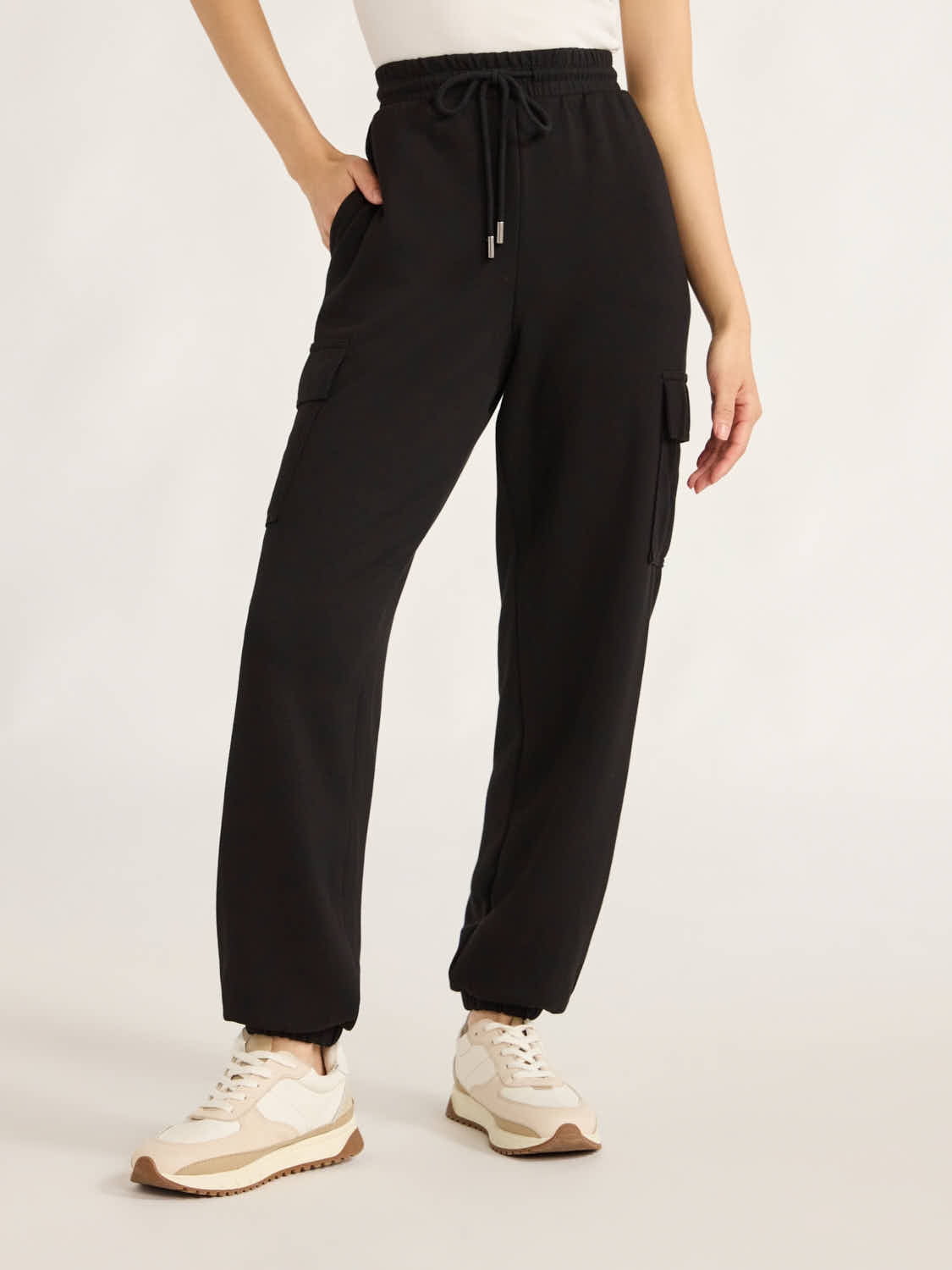 Scoop Women’s and Women's Plus Scubaknit Cargo Joggers, Sizes XS-4X