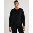 thumbnail image 1 of Scoop Women's and Women's Plus Ultimate Scubaknit Cropped Sweatshirt with Drop Sleeves, Size XS-4X, 1 of 5
