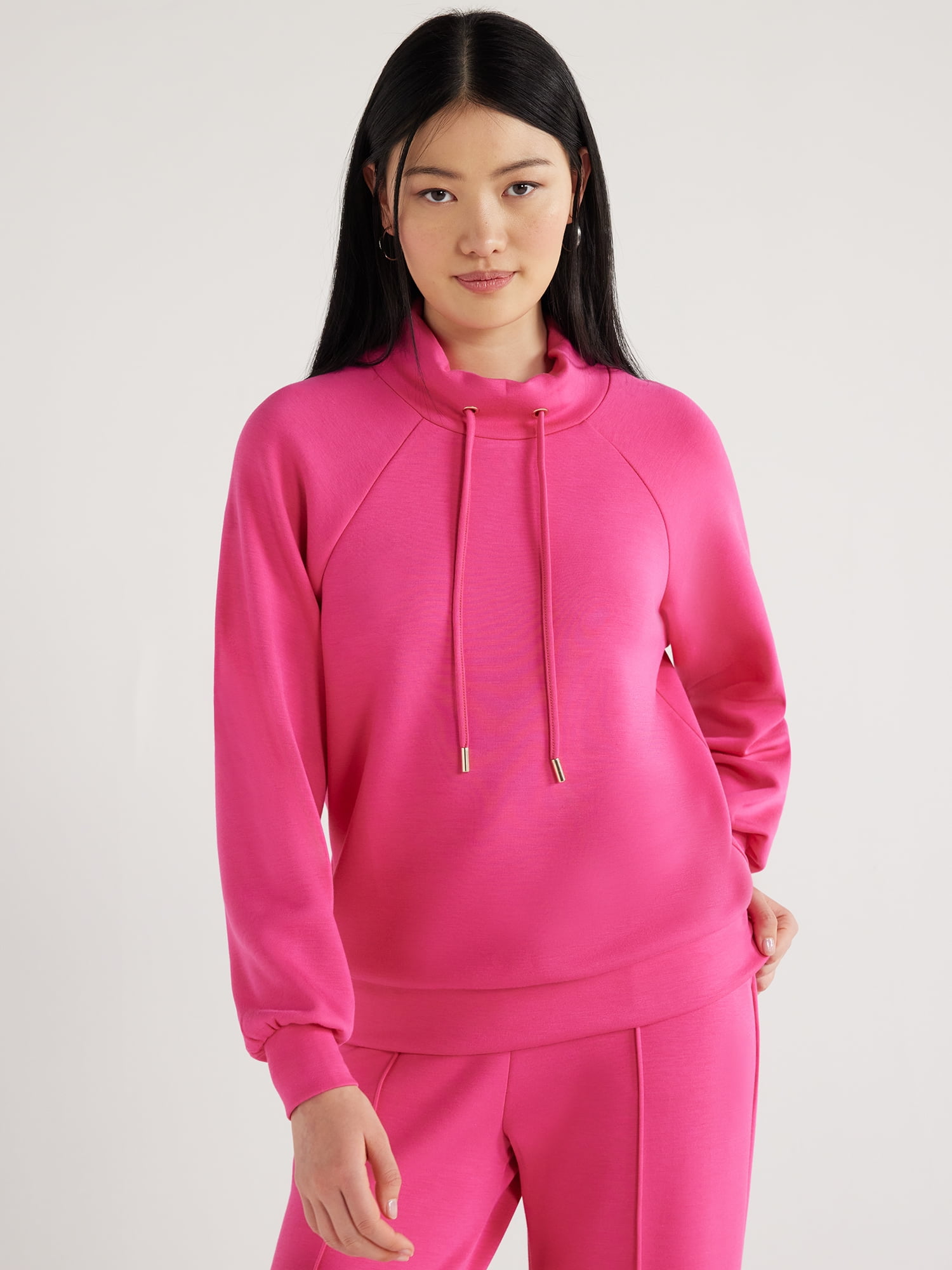 Scoop Women #39 s and Women s Plus Scubaknit Funnel Neck Sweatshirt Sizes Scoop Women #39 s and Women s Plus Scubaknit Funnel Neck Sweatshirt Sizes