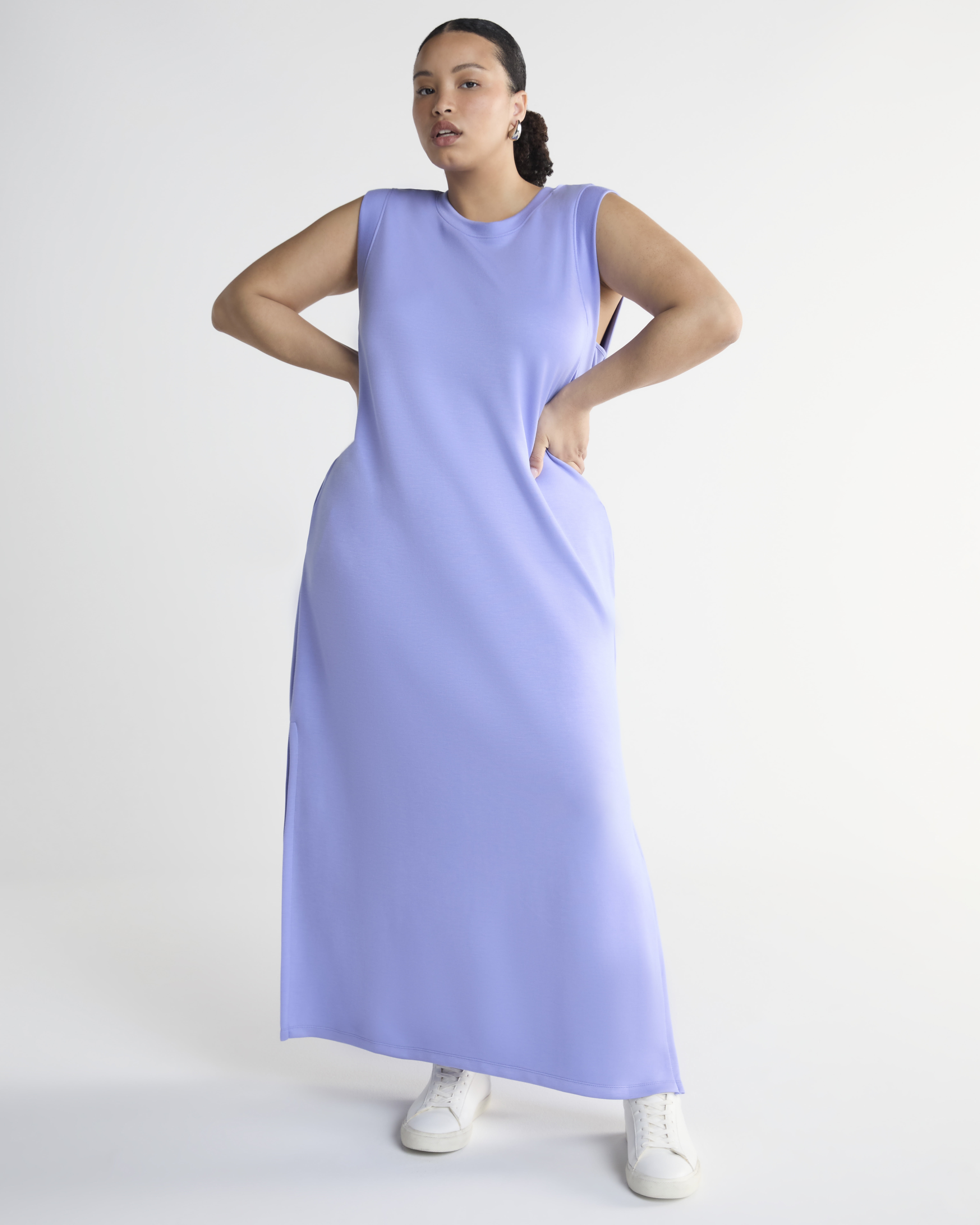 Scoop Women's and Women's Plus Scubaknit Sleeveless Maxi Dress, Sizes XS-4X Scoop Women's and Women's Plus Scubaknit Sleeveless Maxi Dress, Sizes XS-4X