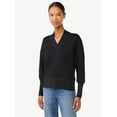 thumbnail image 1 of Scoop Women's and Women's Plus Ultimate Scubaknit V Neck Sweatshirt, Sizes XS-4X, 1 of 4