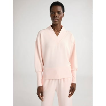 Scoop Women's and Women's Plus Scubaknit V-Neck Sweatshirt, Sizes XS-4X