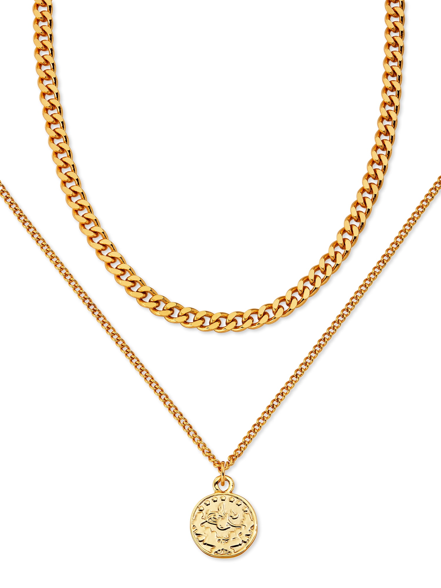 Gold layered deals coin necklace