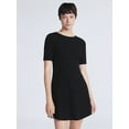 thumbnail image 1 of Scoop Women’s Knit Mini Skater Dress with Elbow Length Sleeves, Sizes XS-XXL, 1 of 5