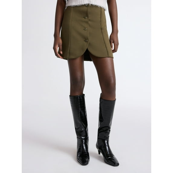 Scoop Women’s New Scubaknit Tulip Hem Mini Skirt, Sizes XS-XXL