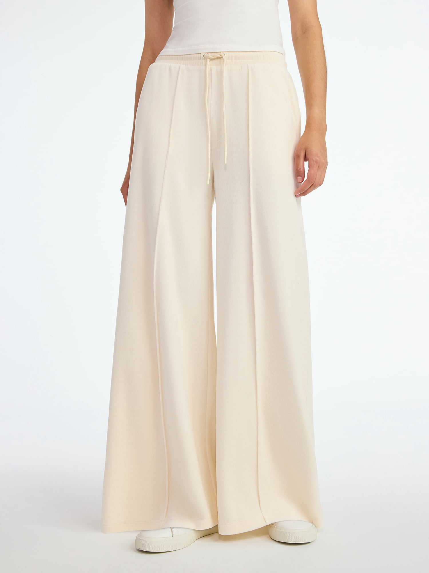 Scoop Women’s Velour Wide Leg Pants, Sizes XS-XXL