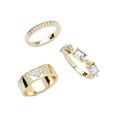 thumbnail image 1 of Scoop Womens Women's 14KT Gold Flash-Plated Fashion Ring Set, 3-Piece, 1 of 2