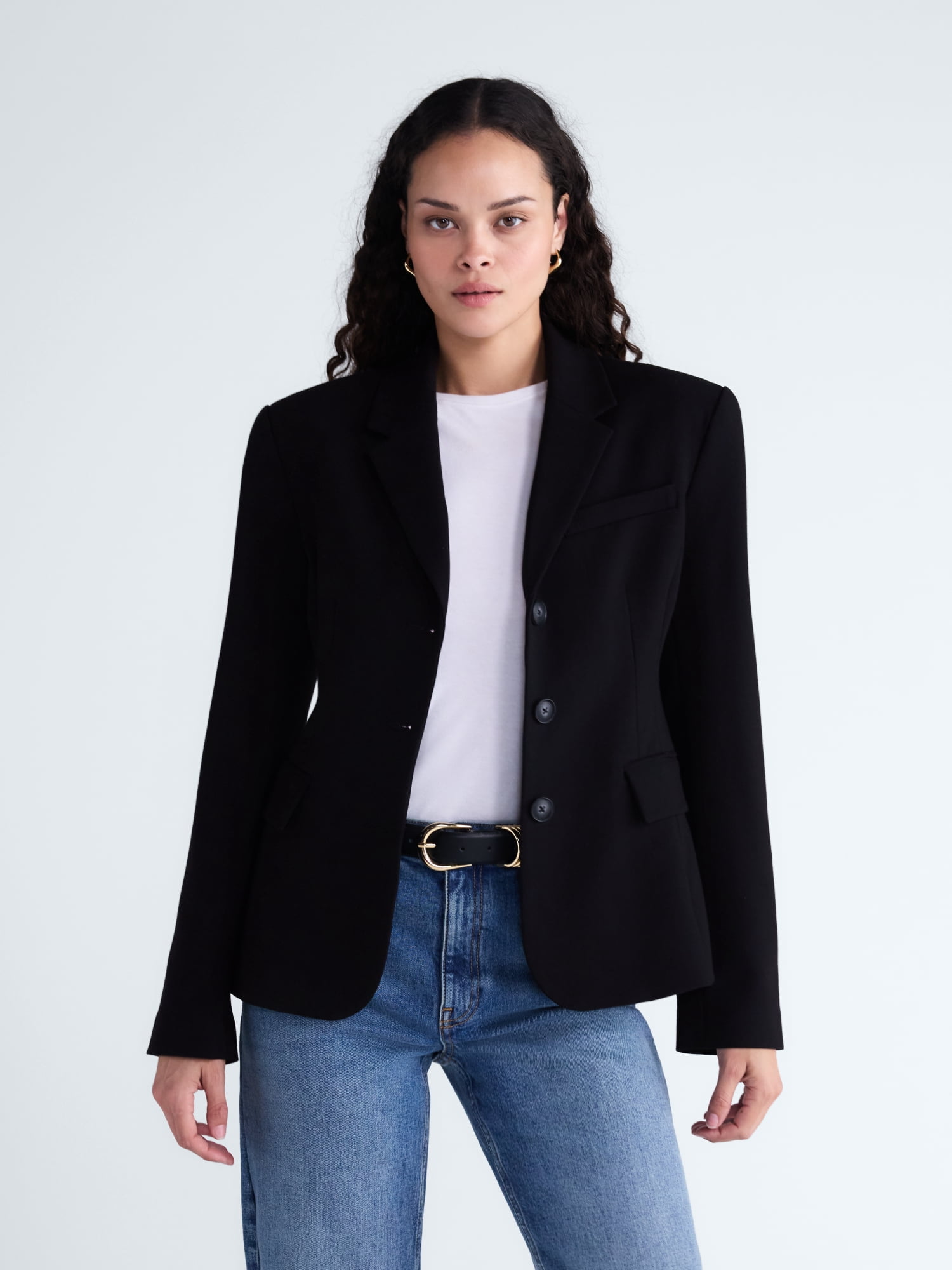 Scoop Women's and Women's Plus Notched Hourglass Blazer, Sizes XS-XXL
