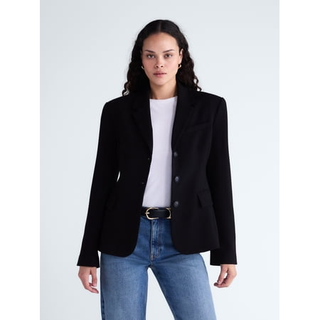 Scoop Women's and Women's Plus Notched Hourglass Blazer, Sizes XS-XXL