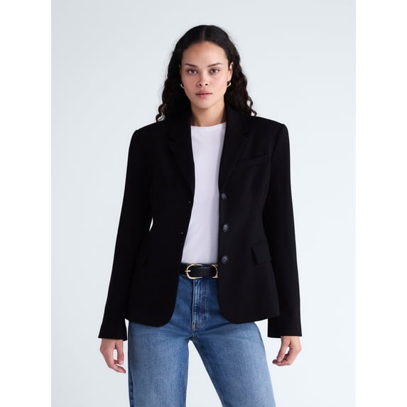 Scoop Women's and Women's Plus Notched Hourglass Blazer, Sizes XS-XXL