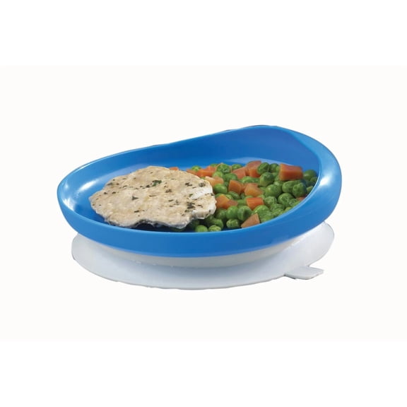 Scoop plate with suction cup base