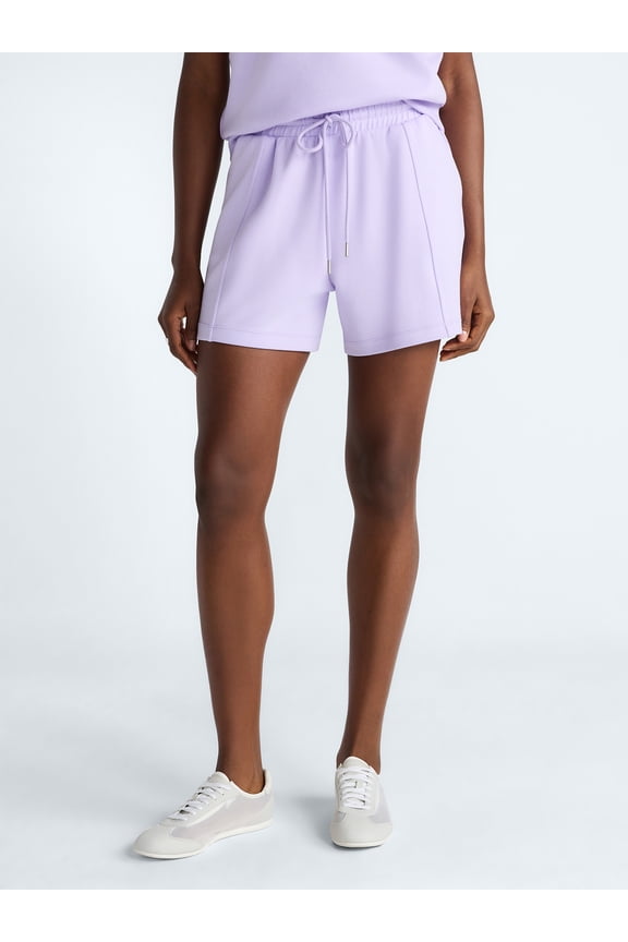 Women's and Women's Plus Scubaknit Seamed Shorts, 4.5'' Inseam, Sizes XS-4X