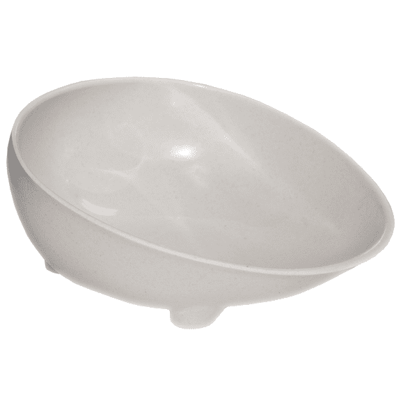 Rehabilitation Advantage Scooper Bowl Curved Plastic Dishwasher Safe White 1-Count
