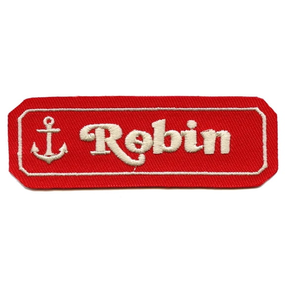 Scoops Ahoy Ice Cream Parlor Robin Name Tag Logo Iron On Costume Patch